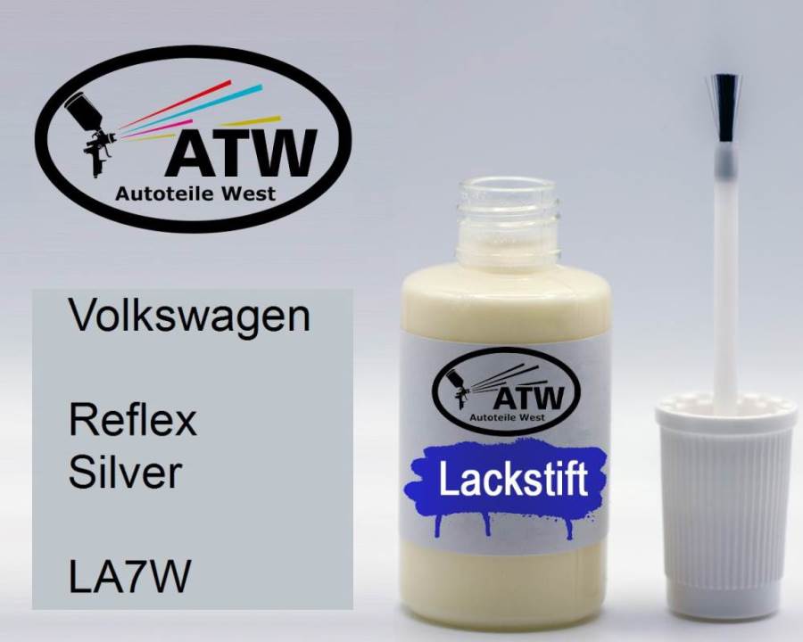 Volkswagen, Reflex Silver, LA7W: 20ml Lackstift, von ATW Autoteile West.